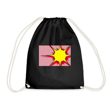 Explosion Pop Art - Turnbeutel - Schwarz - Vorne