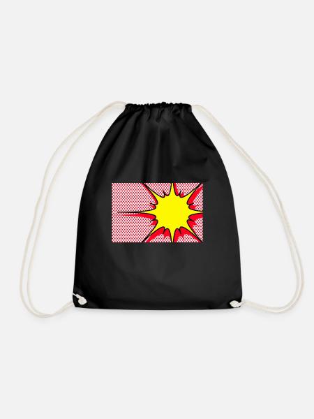 Explosion Pop Art - Turnbeutel - Schwarz