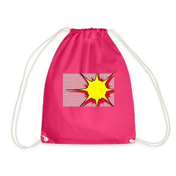 Explosion Pop Art - Turnbeutel - Fuchsia - Vorne