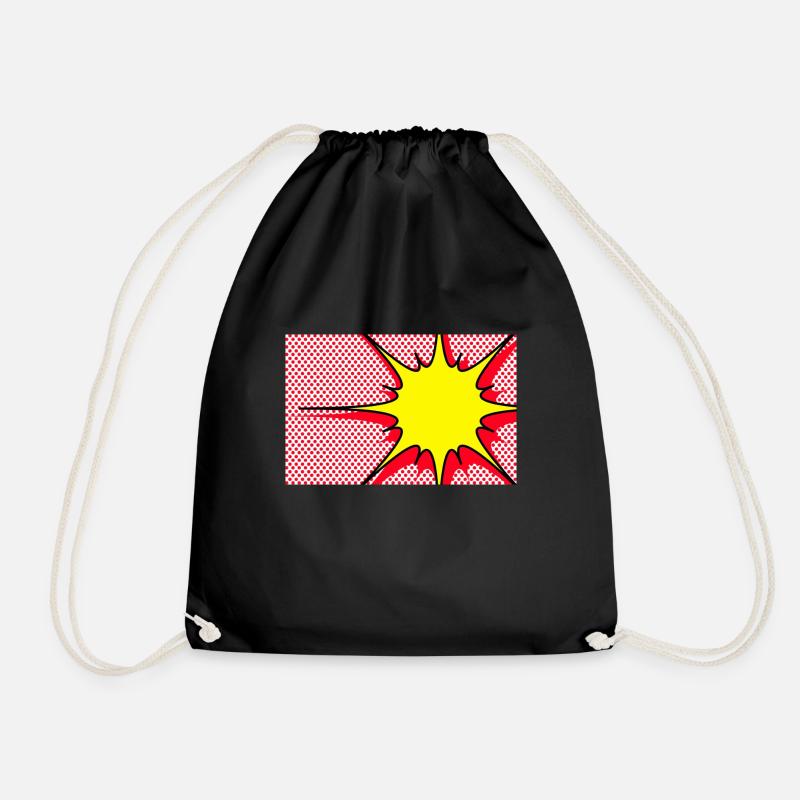 Explosion Pop Art - Turnbeutel - Schwarz