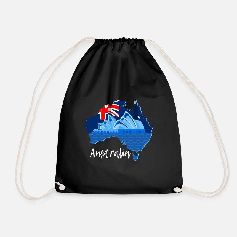 Australien Asien Reise Geschenk - Turnbeutel - Schwarz