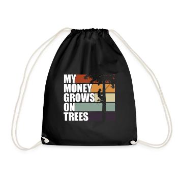 Mein Geld Wächst Auf Bäumen Vintage Tree Climb - Turnbeutel - Schwarz - Vorne