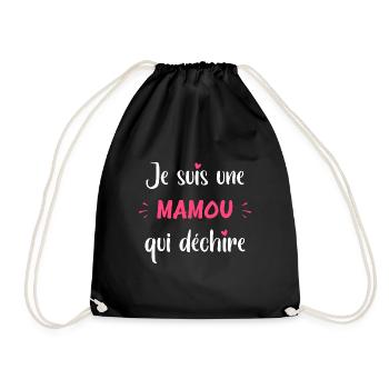 Je suis une mamou qui déchire - Sac de sport léger - noir - Devant