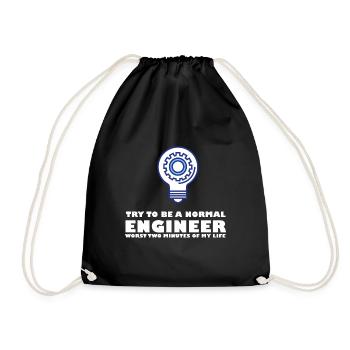 Essayer d’être un ingénieur normal - Sac de sport léger - noir - Devant