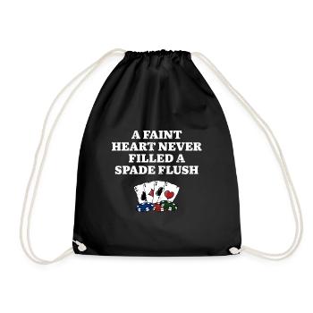 Never Filled a Spade Flush Card Games Poker Card - Turnbeutel - Schwarz - Vorne