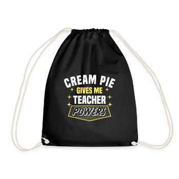 Cream Pie Gives Me Teacher Powers Drôle de professeur - Sac de sport léger - noir - Devant