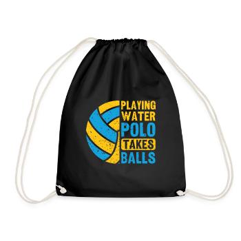 Water Polo Wasserball - Drawstring Bag - black - Front