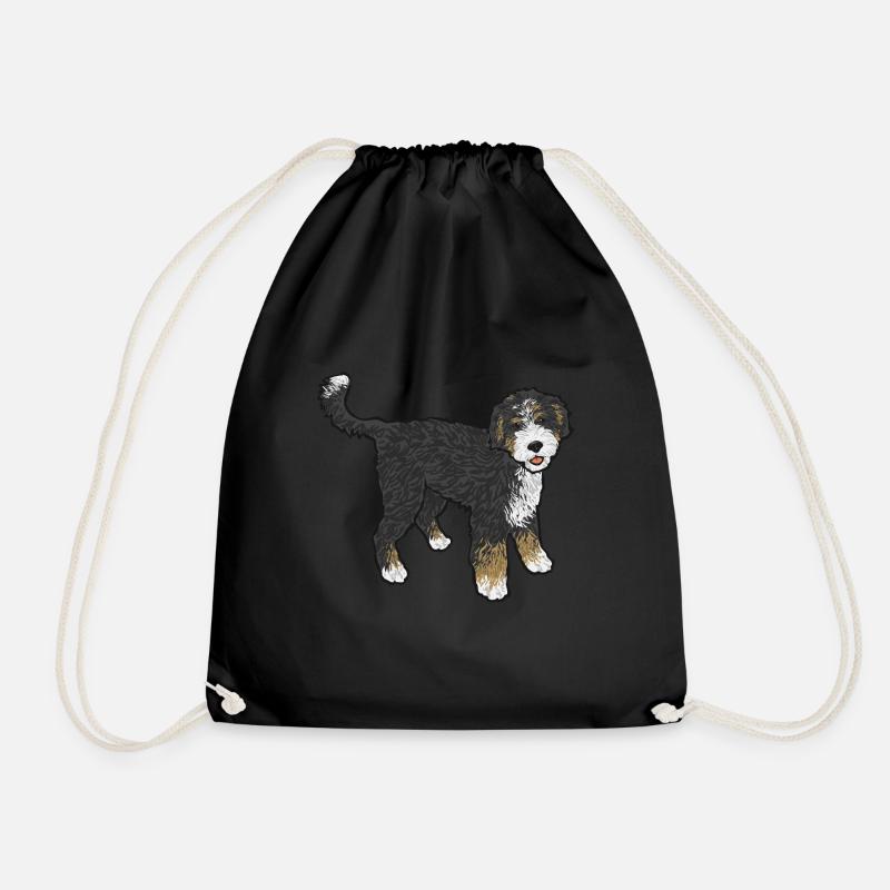Bernedoodle Hund Geschenk - Turnbeutel - Schwarz