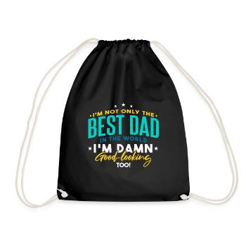 Meilleur papa Fathers Day Funny - Sac de sport léger - noir - Devant