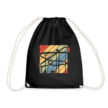 Roller Coaster Vintage Amusement Park Thème Rétro - Sac de sport léger - noir - Devant