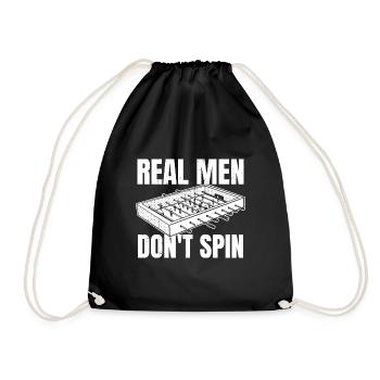 Les vrais hommes ne font pas tourner le baby-foot Joueur de baby-foot - Sac de sport léger - noir - Devant
