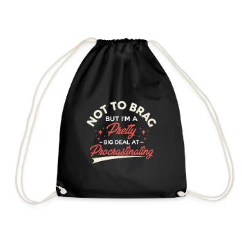 Assez gros problème à la procrastination - Sac de sport léger - noir - Devant