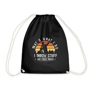 Lancer du poids Athlétisme - Sac de sport léger - noir - Devant