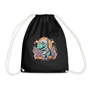 Tyrannosaurus Trex Halloween - Turnbeutel - Schwarz - Vorne
