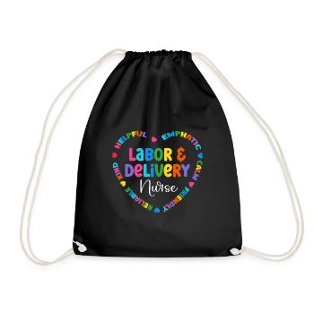 Nurse Baby Maternity Nurse - Drawstring Bag - black - Front