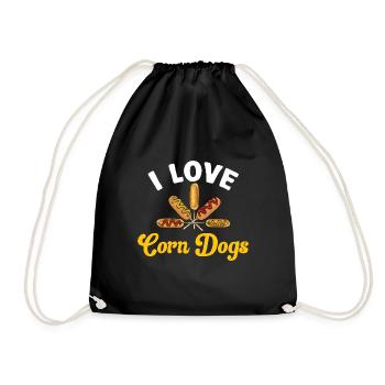 Corn Dog Corndog - Drawstring Bag - black - Front