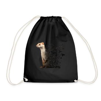 Weasel - Drawstring Bag - black - Front
