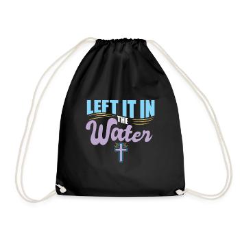 L’a laissé dans l’eau baptême religieux chrétien - Sac de sport léger - noir - Devant