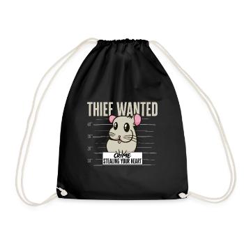 Chinchilla - Drawstring Bag - black - Front