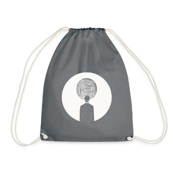 Mystic Spiral - Drawstring Bag - grey - Front