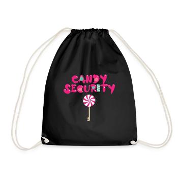 Candy Security Mom Dad Matching Birthday Costume - Turnbeutel - Schwarz - Vorne