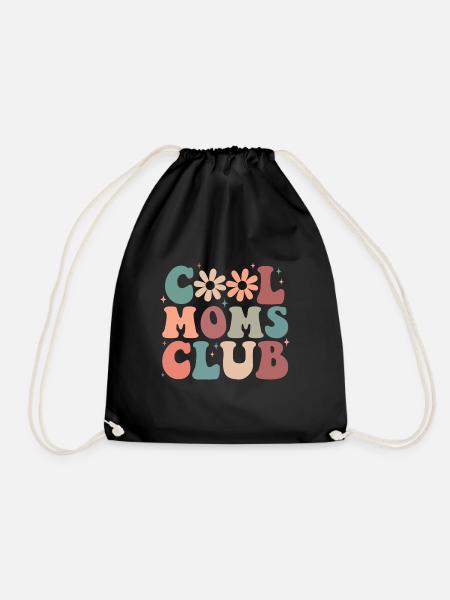 Cool Moms Club Lustige Retro Groovy Mama Mama Mama - Turnbeutel - Schwarz