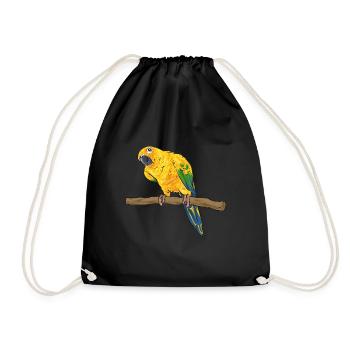 Parakeet, Parrot, Parakeet, Bird - Drawstring Bag - black - Front