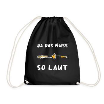 Yes, that must be so loud trumpet - Drawstring Bag - black - Front