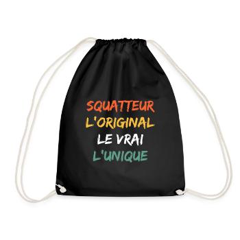 squatteur - Sac de sport léger - noir - Devant