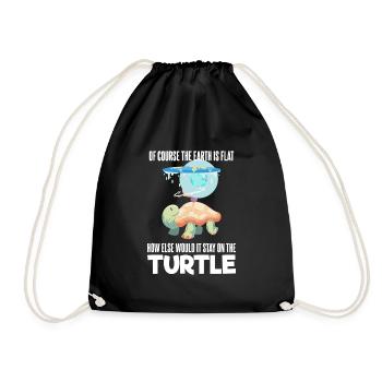 Plat Terre De La Terre Est Flat - Sac de sport léger - noir - Devant