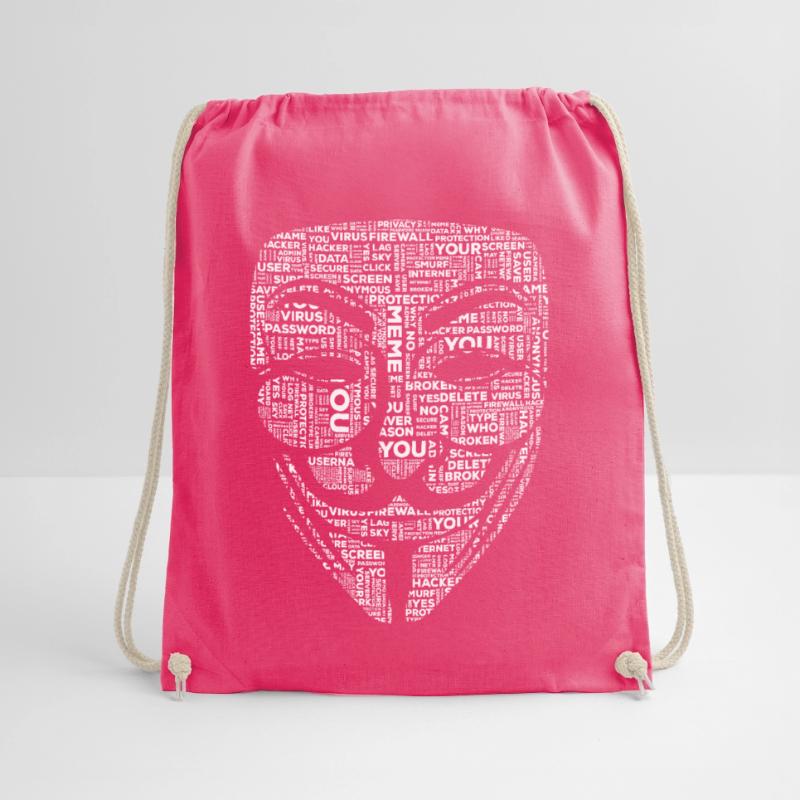 Anonymous Hacker Drawstring Bag