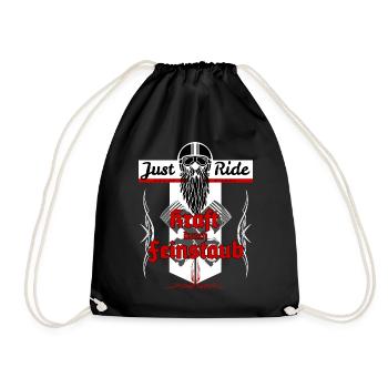 Kraft durch Feinstaub Biker T-Shirt - Turnbeutel - Schwarz - Vorne