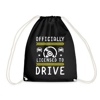 Driving school passed motorists - Drawstring Bag - black - Front