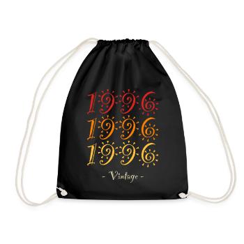 1996 vintage - Drawstring Bag - black - Front