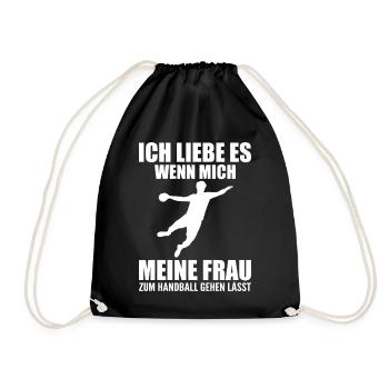 Joueur de Handball Cadeau Handball - Sac de sport léger - noir - Devant