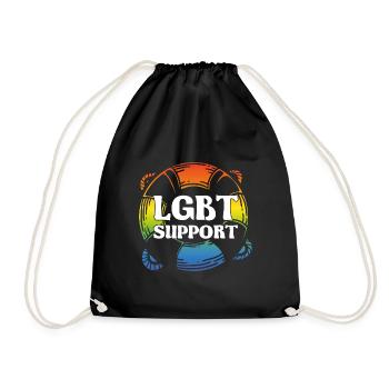 LGBT - Drawstring Bag - black - Front