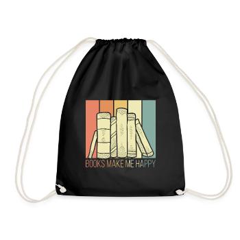 Les livres font le bonheur - Sac de sport léger - noir - Devant