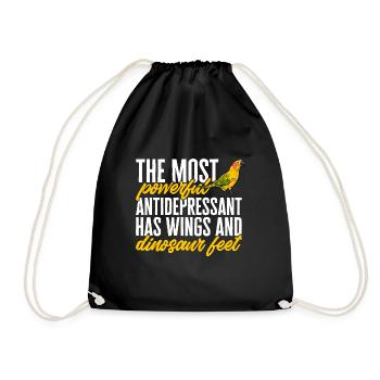 Molinasittich Parrot Bird Sun Parakeet - Drawstring Bag - black - Front