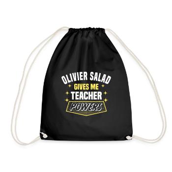 Olivier Salad Gives Me Teacher Powers Funny - Turnbeutel - Schwarz - Vorne