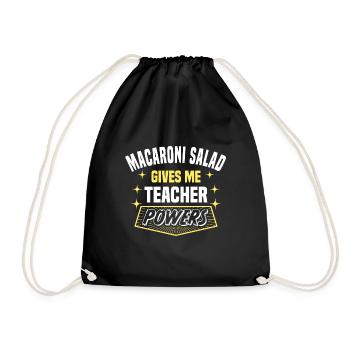 La salade de macaronis me donne des pouvoirs de professeur drôle - Sac de sport léger - noir - Devant