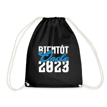 Cadeau Annonce grossesse bientôt Oncle 2023.Tonton - Sac de sport léger - noir - Devant