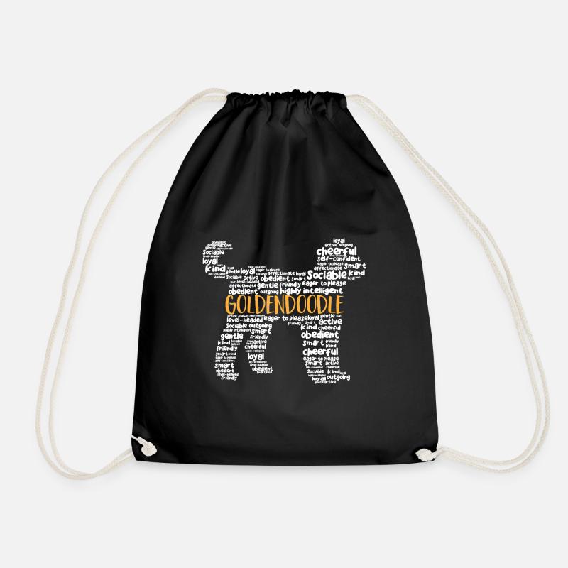 Goldendoodle Doodle Hund - Turnbeutel - Schwarz