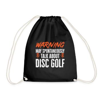 Discgolf Disc Golf Frisbee - Drawstring Bag - black - Front