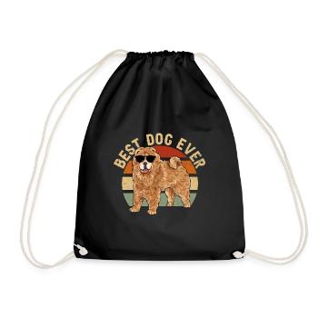 Chow Chow Hund - Turnbeutel - Schwarz - Vorne