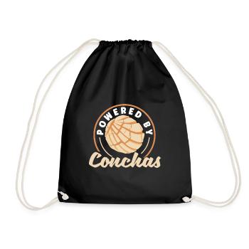 Conchas Design for a Mexican Food Lover with - Drawstring Bag - black - Front