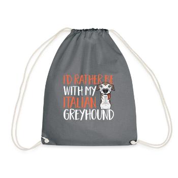 Italian Greyhound Greyhound Dogs - Drawstring Bag - grey - Front
