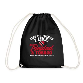 Trinidad and Tobago flag - Drawstring Bag - black - Front