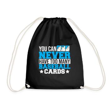 Cool vous ne pouvez jamais avoir trop de cartes de baseball co - Sac de sport léger - noir - Devant