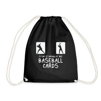 Drôle Arrêtez de regarder mes cartes de baseball Trader Col - Sac de sport léger - noir - Devant