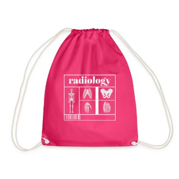 Radiology Squad Rad Tech Radiographer Technician - Drawstring Bag - fuchsia - Front